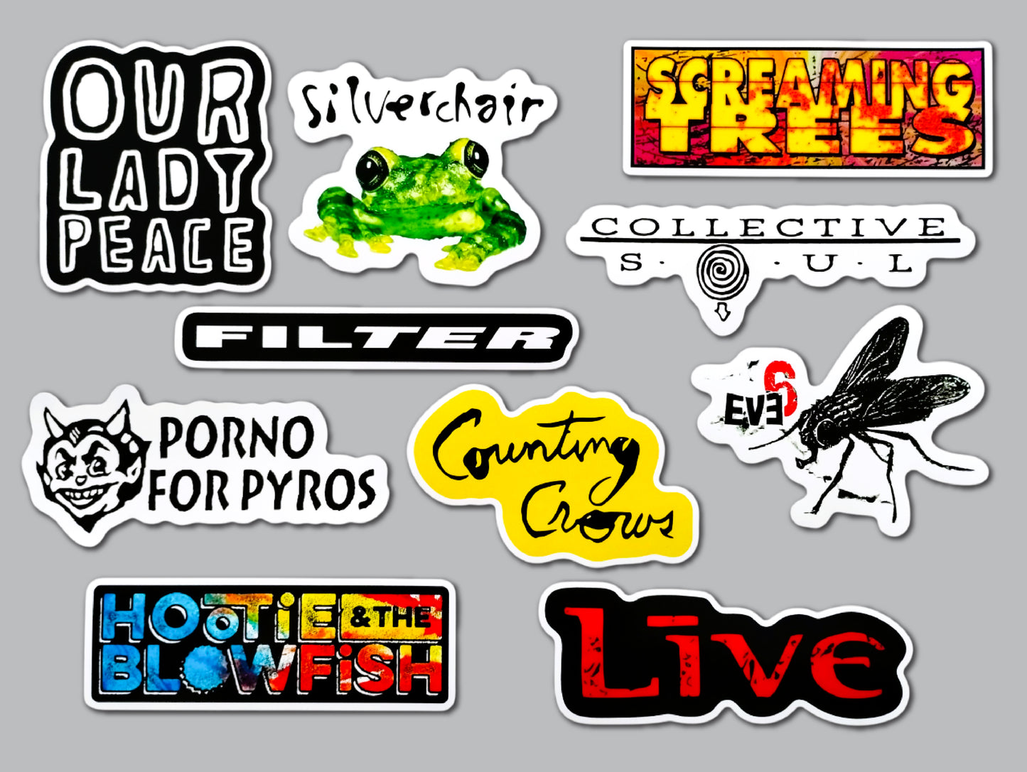 90's Alternative Sticker Pack (10 Stickers) SET 7