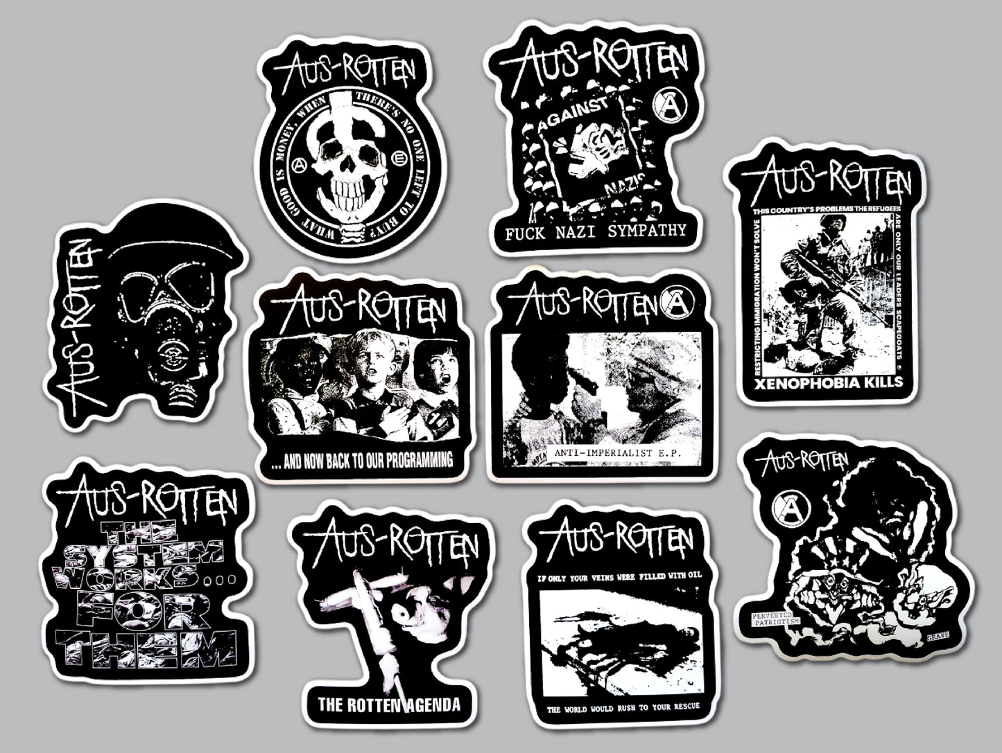 Aus-Rotten Sticker Pack (10 Stickers)