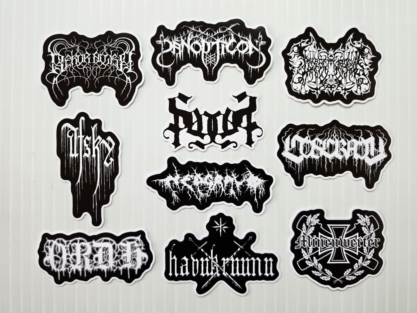 Black Metal Sticker Pack (10 Stickers) Set 11