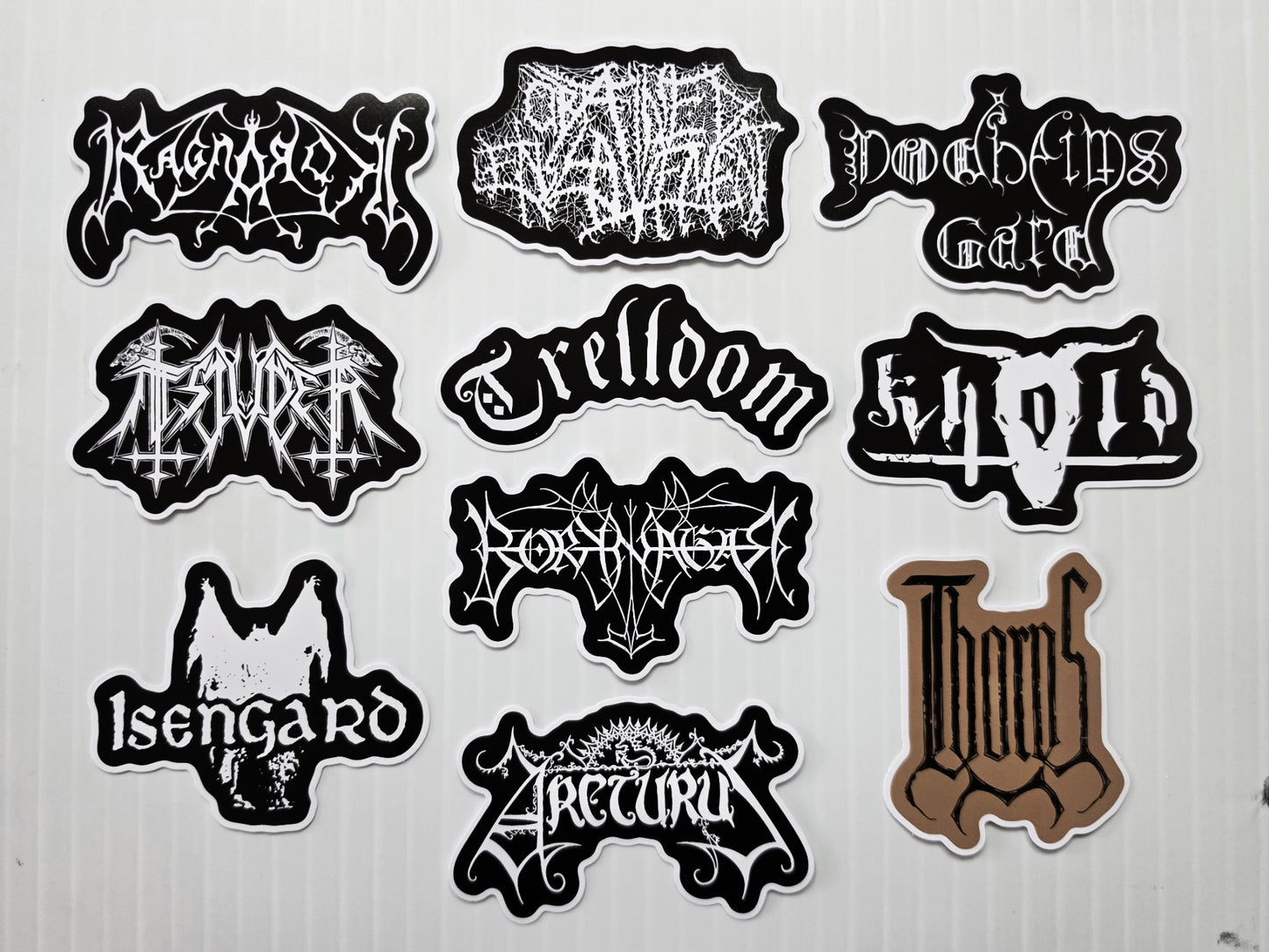 Black Metal Sticker Pack (10 Stickers) Set 6