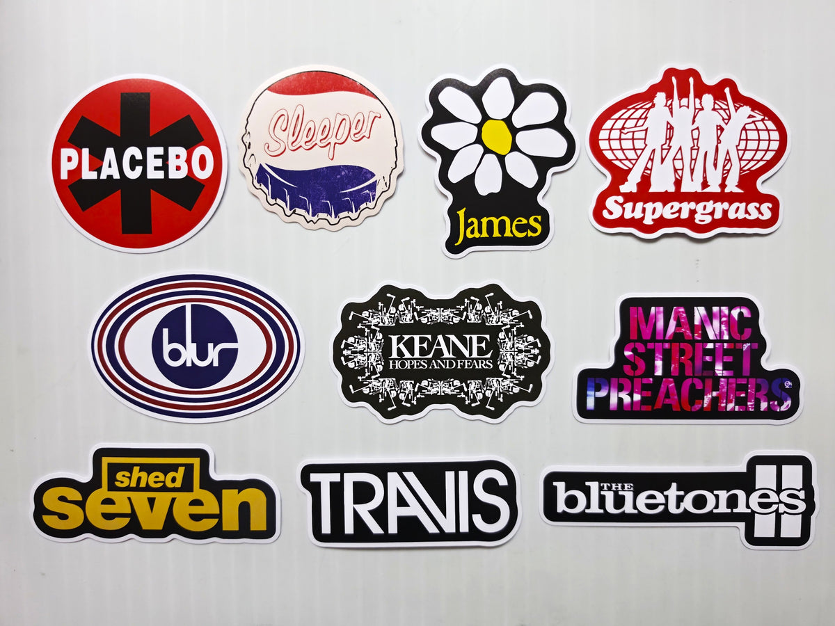 Britpop Sticker Pack (10 Stickers) Set 2