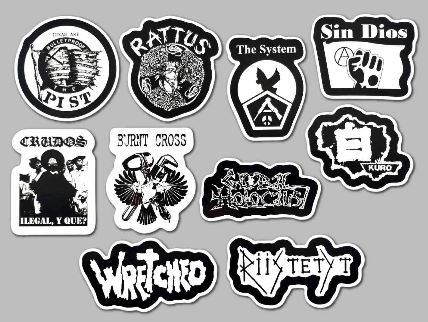 Crust Punk Sticker Pack (10 Stickers) SET 11