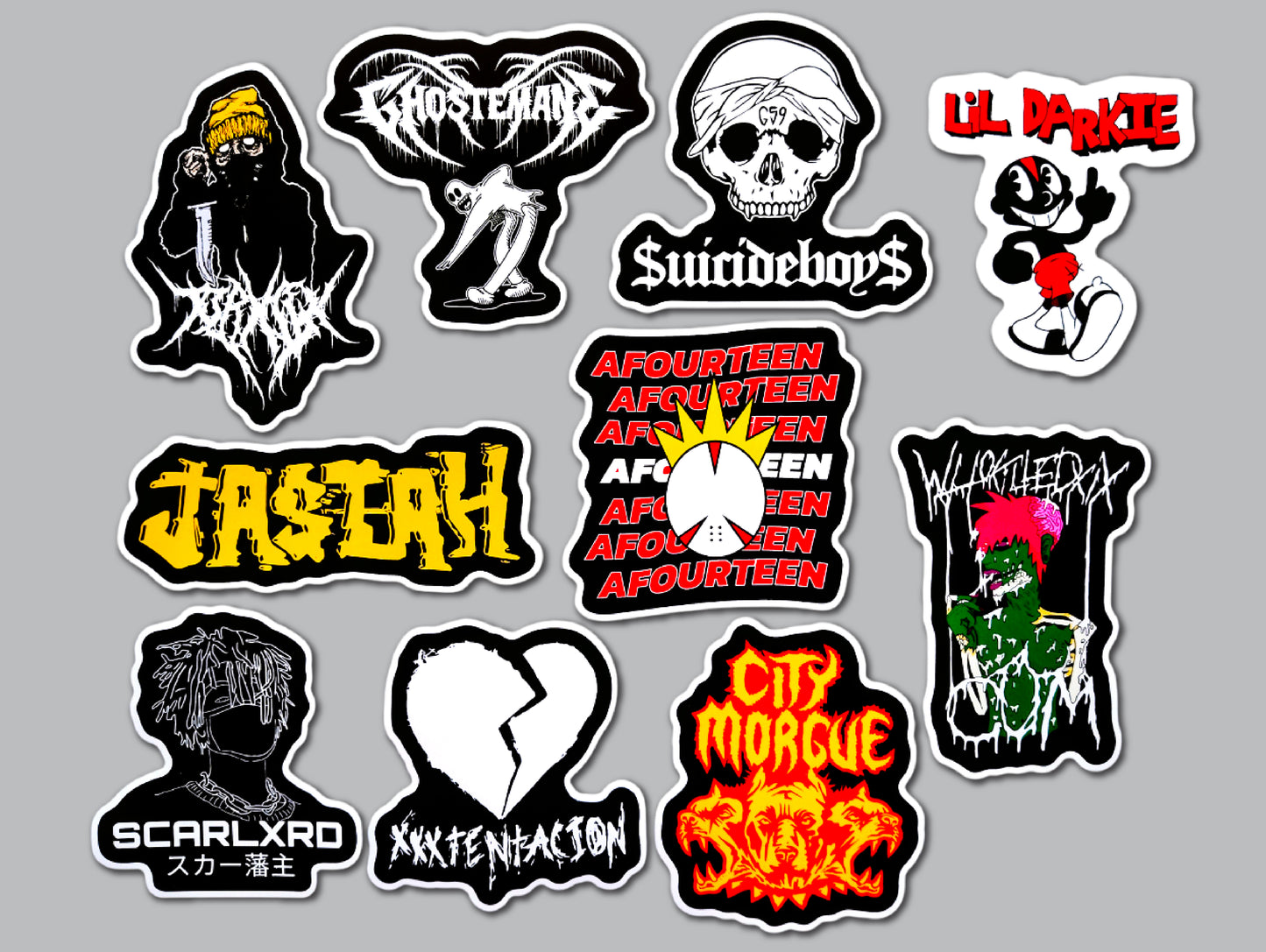 Trap Metal / Hip-Hop Sticker Pack (10 Stickers) Set 1