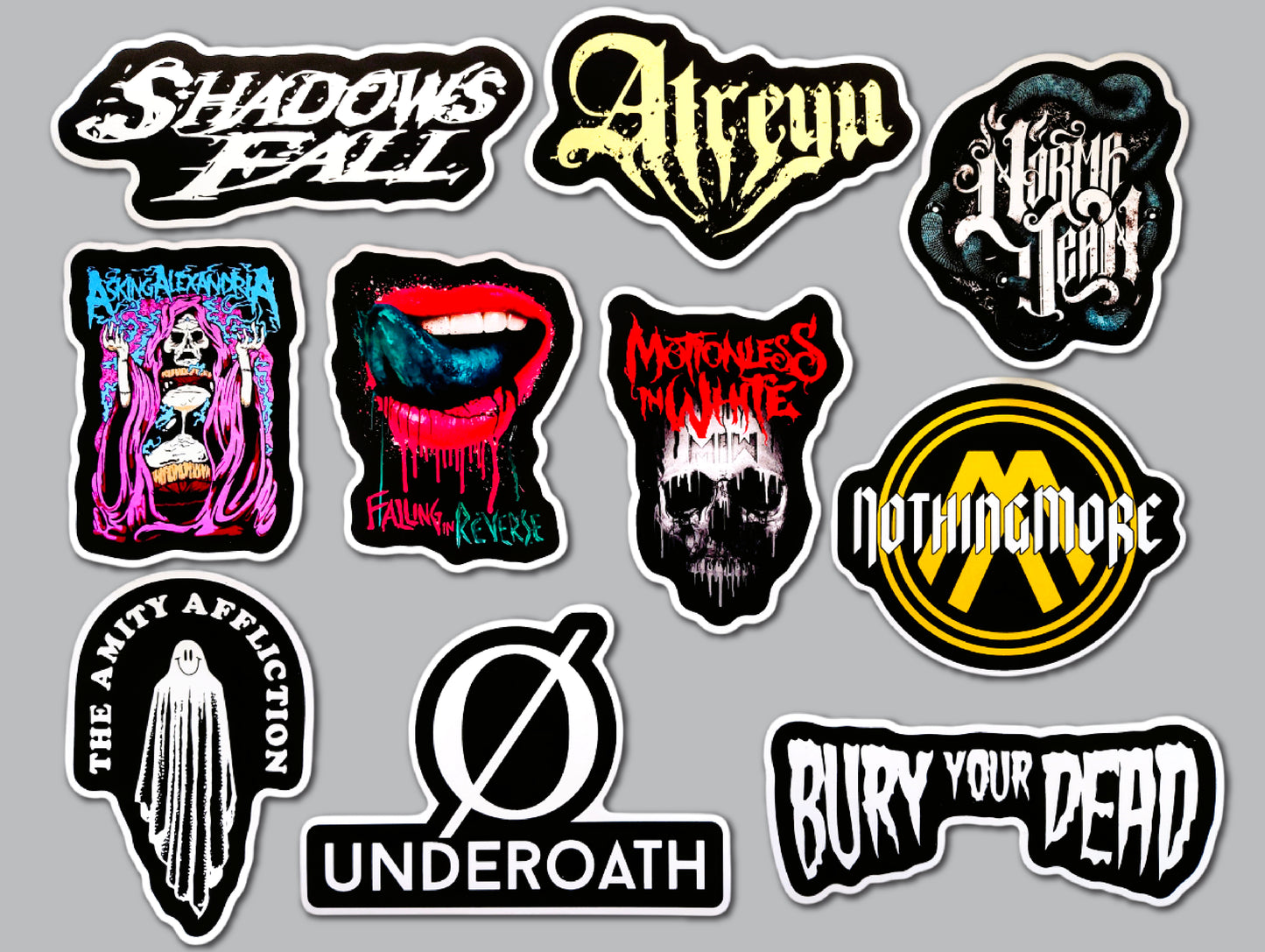 Metalcore / Deathcore / Death Metal Sticker Pack (10 Stickers) SET 2