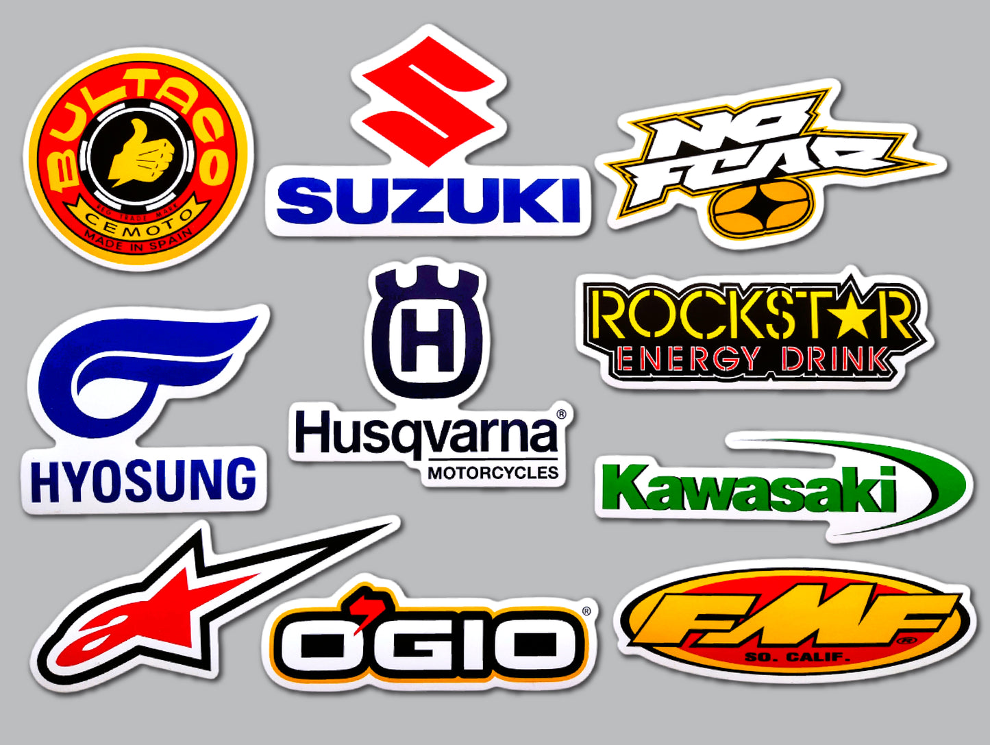 Motocross Sticker Pack (10 Stickers) SET 2