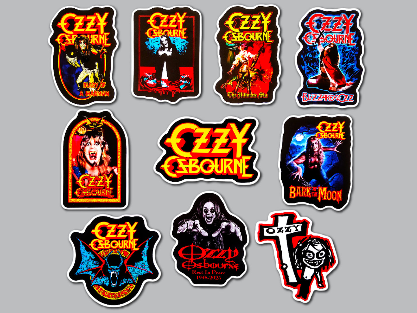 Ozzy Osbourne Sticker Pack (10 Stickers)