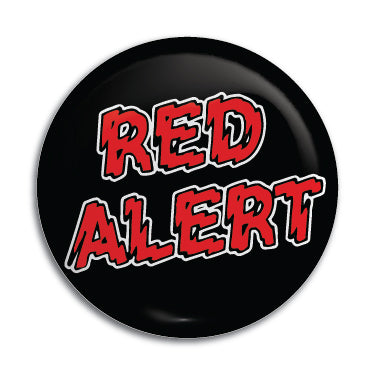 Red Alert 1" Button / Pin / Badge