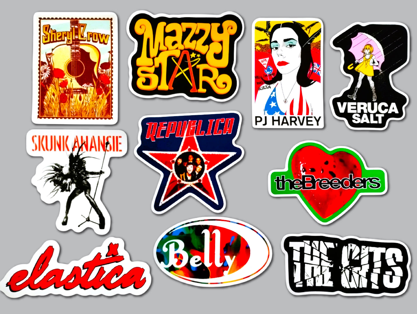 Women Of The 90's Sticker Pack (10 Stickers) SET 2