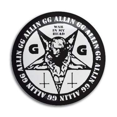 GG Allin (War In My Head) 1" Button / Pin / Badge Omni-Cult