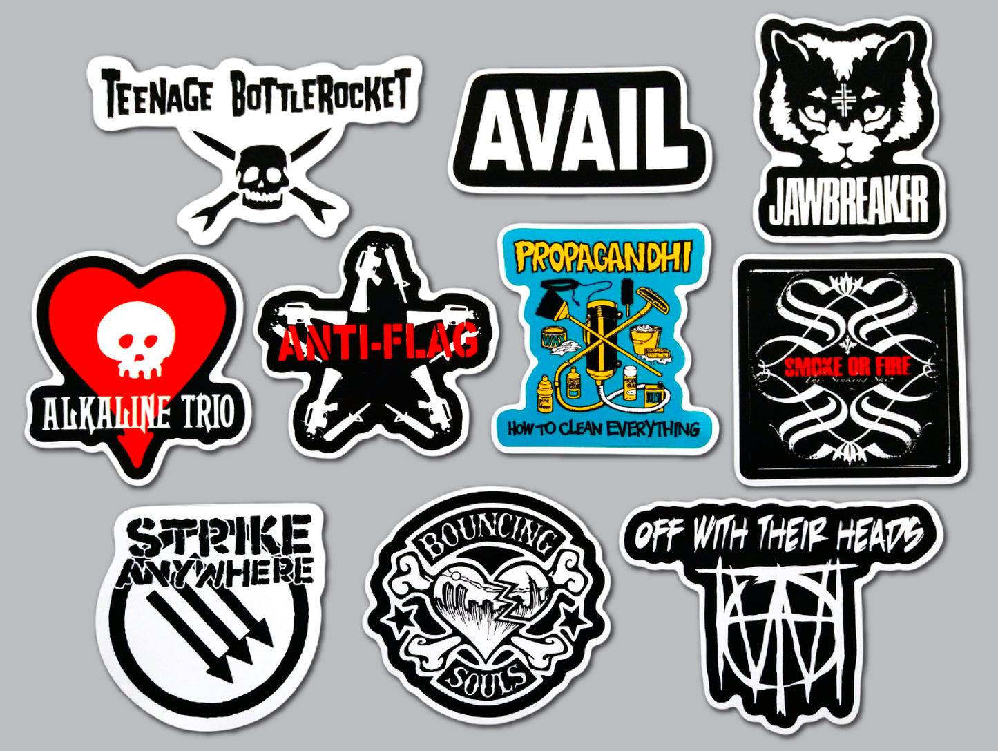 Pop Punk Sticker Pack (10 Stickers) Set 1