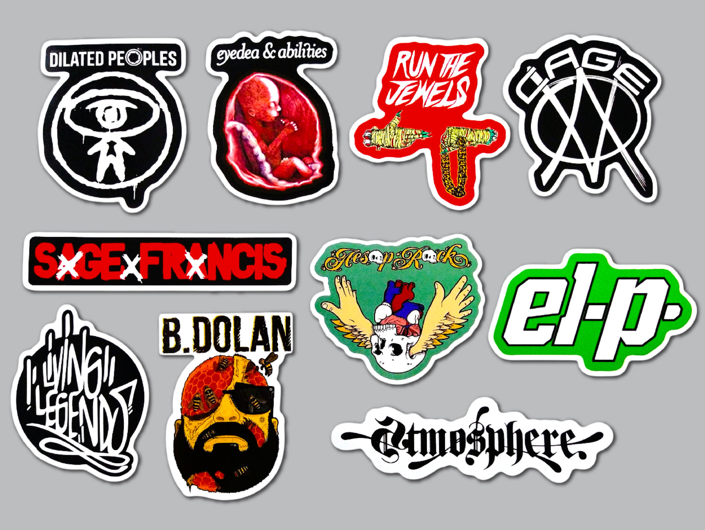 Underground Hip-Hop Sticker Pack (10 Stickers) Set 1