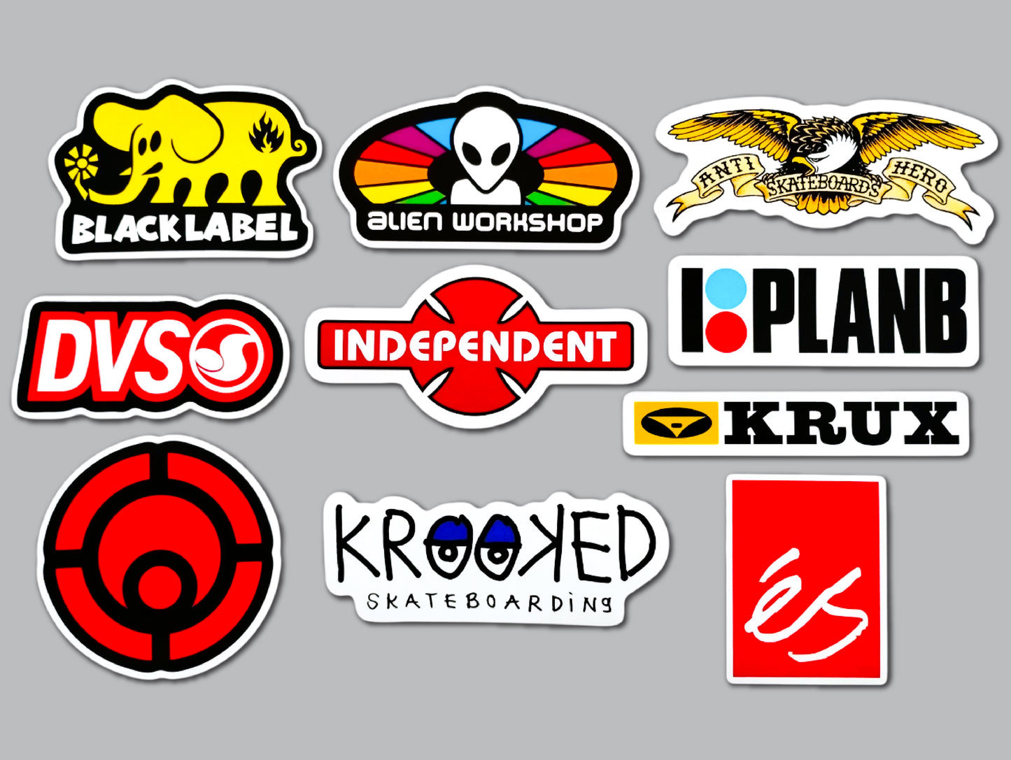 Skateboard Sticker Pack (10 Stickers) SET 7