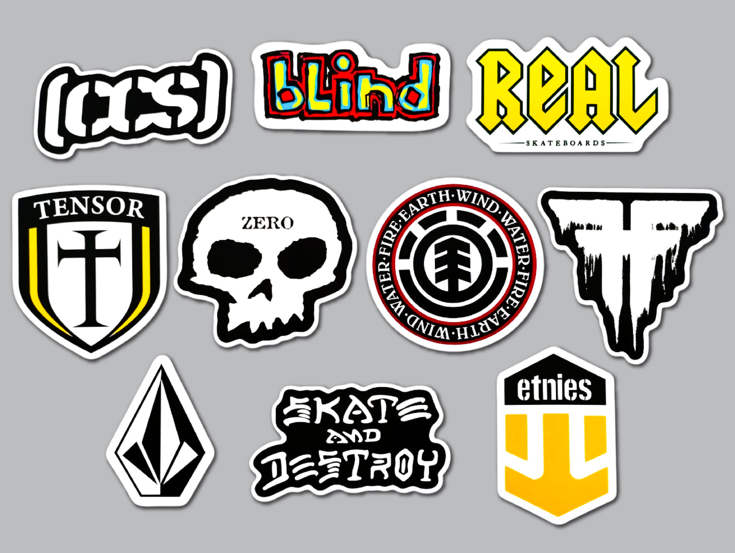 Skateboard Sticker Pack (10 Stickers) SET 6