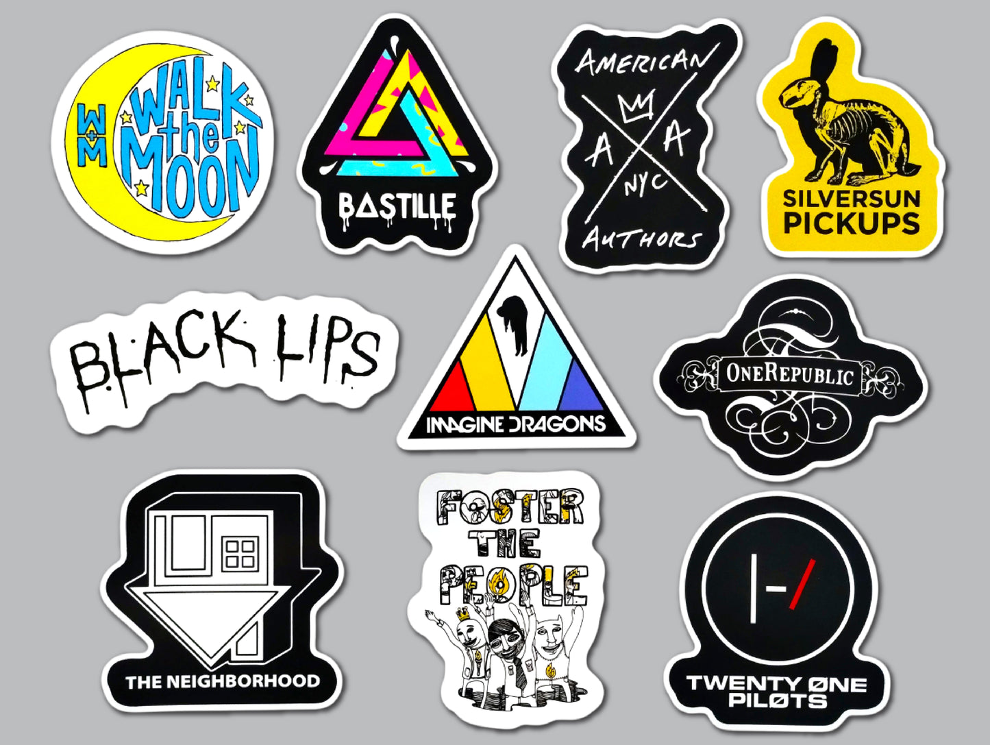Modern Rock / Pop Rock Sticker Pack (10 Stickers) Set 2