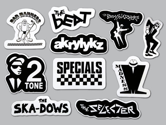 2nd Wave Ska  2-Tone Sticker Pack (10 Stickers)