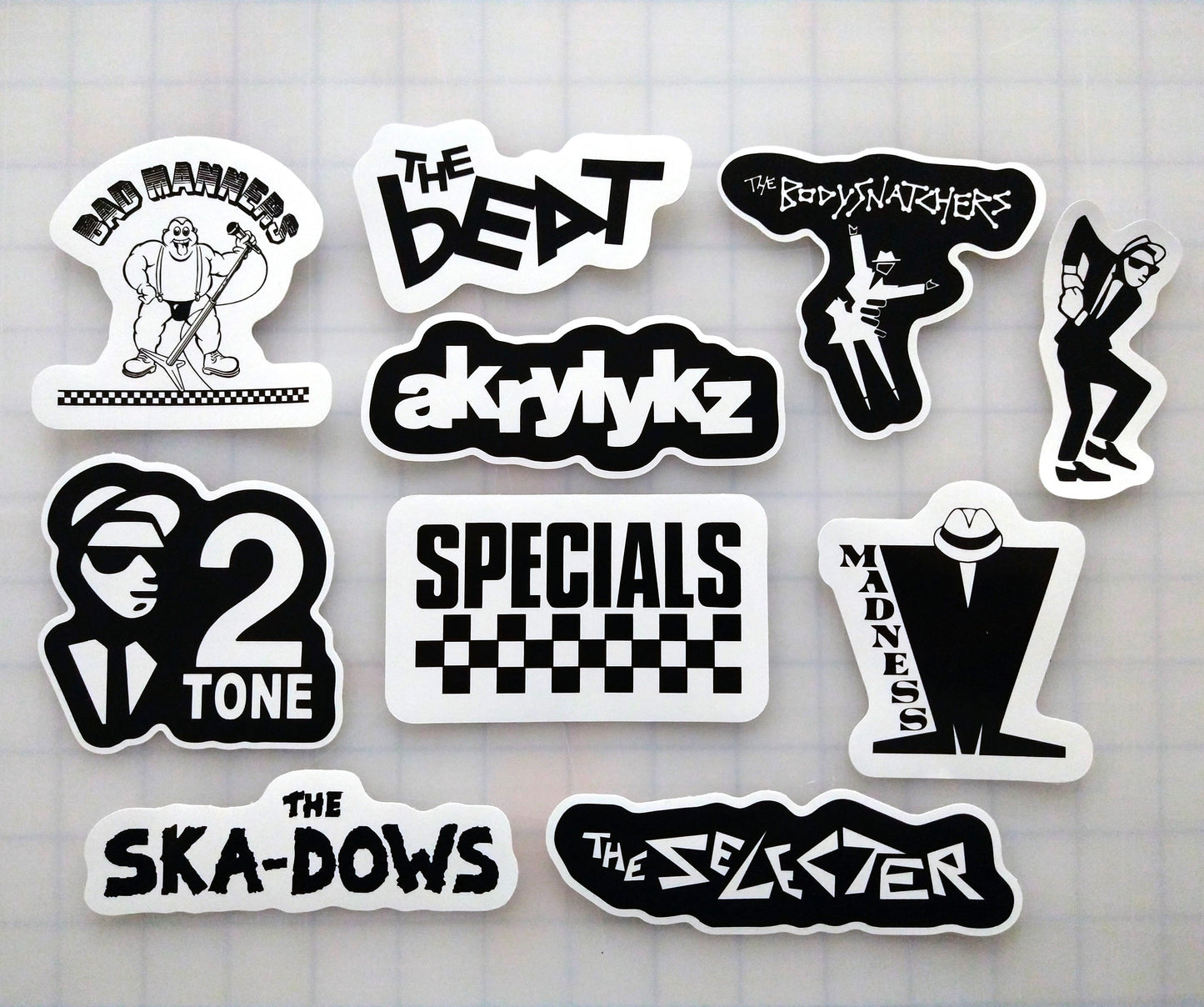 2nd Wave Ska  2-Tone Sticker Pack (10 Stickers)