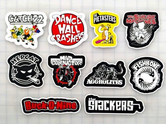 3rd Wave Ska / Punk Sticker Pack (10 Stickers) SET 2
