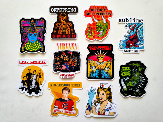 90's Alternative Sticker Pack (10 Stickers) SET 17