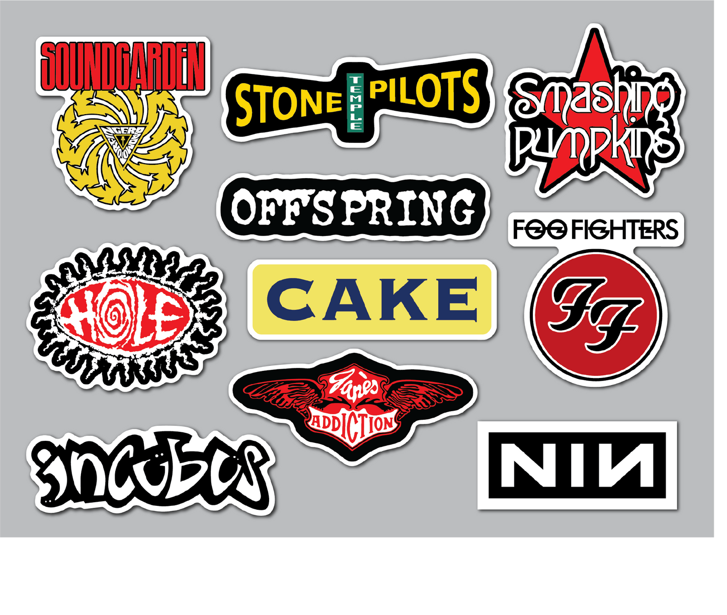90's Alternative Sticker Pack (10 Stickers) SET 2