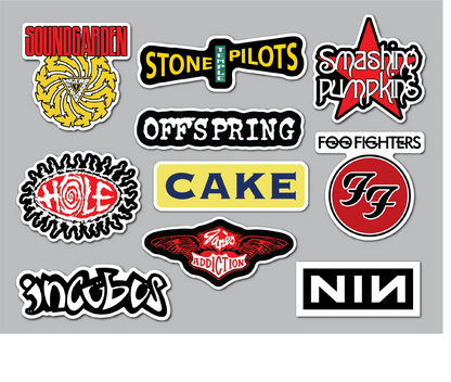 90's Alternative Sticker Pack (10 Stickers) SET 2