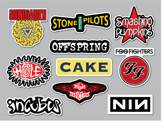 90's Alternative Sticker Pack (10 Stickers) SET 2