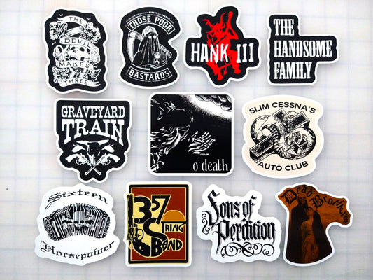 Americana / Indie / Folk / Country Sticker Pack (11 Stickers) SET 1