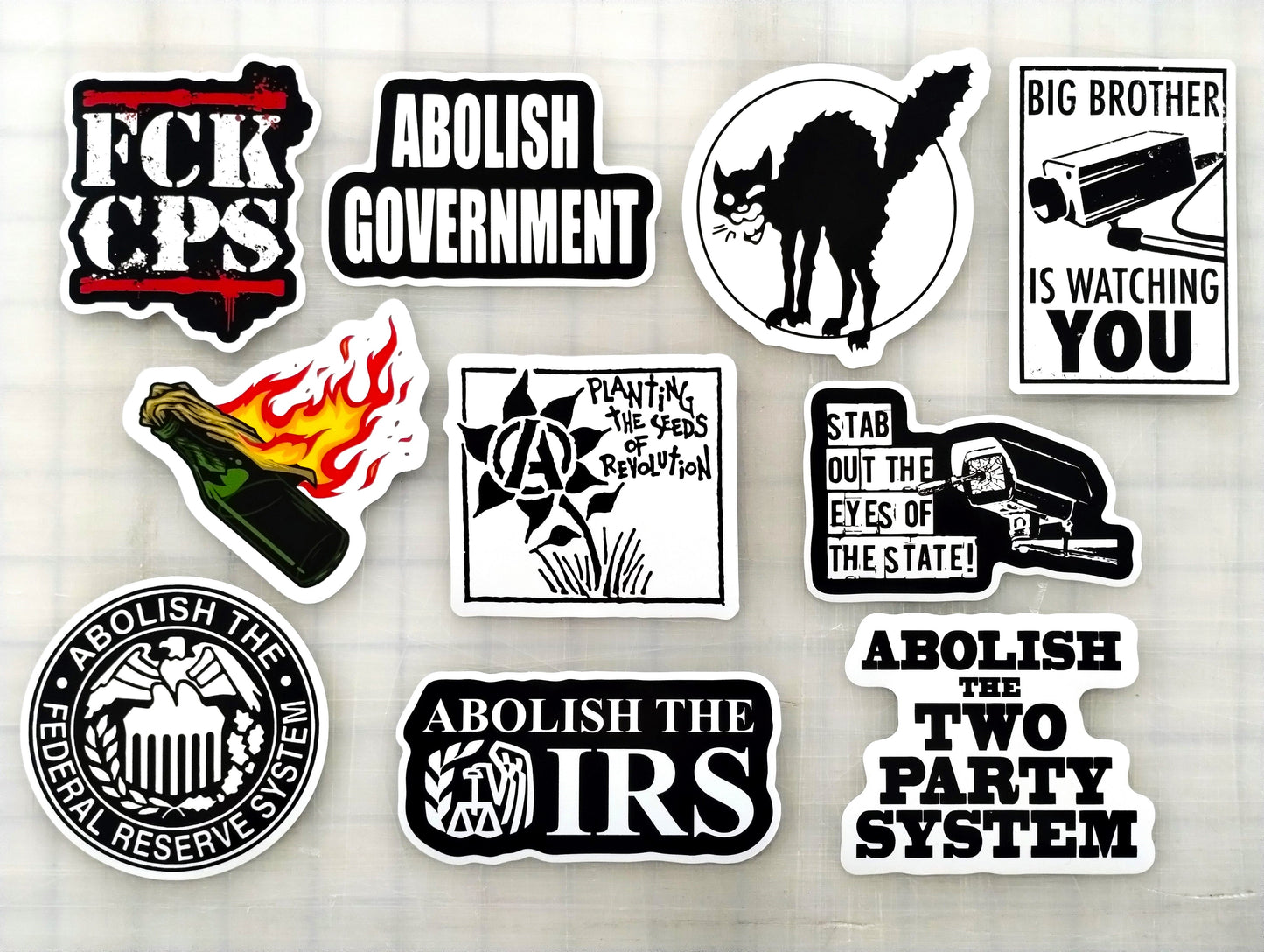 Anarchist Sticker Lot (10 Stickers) SET 1