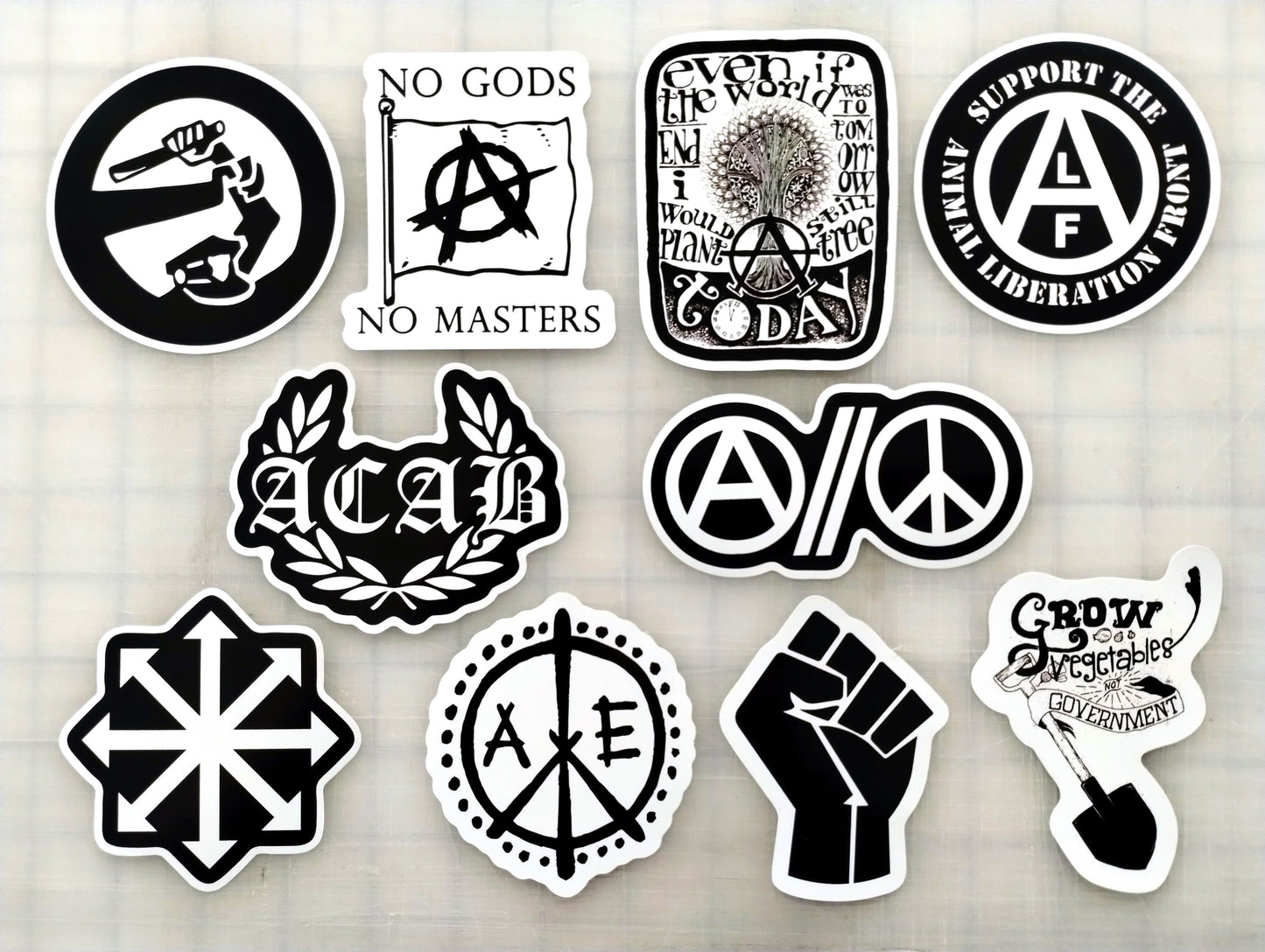 Anarchist Sticker Lot (10 Stickers) SET 2