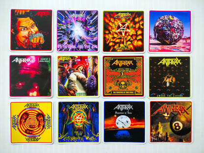 Anthrax Album Cover Sticker Pack (12 Stickers)