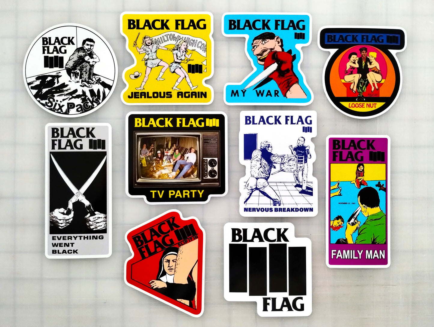 Black Flag Sticker Pack (10 Stickers)