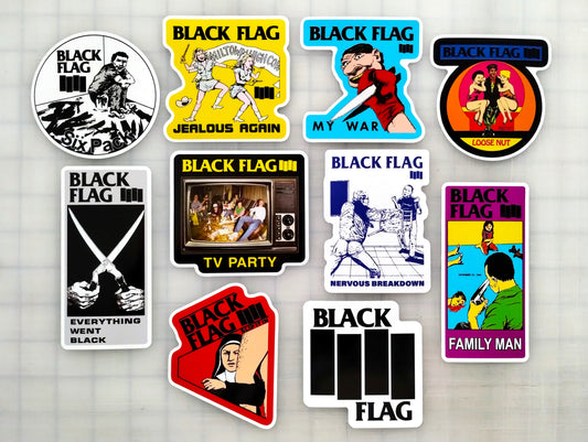 Black Flag Sticker Pack (10 Stickers)