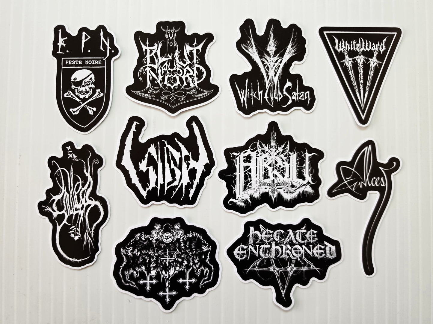 Black Metal Sticker Pack (10 Stickers) Set 10