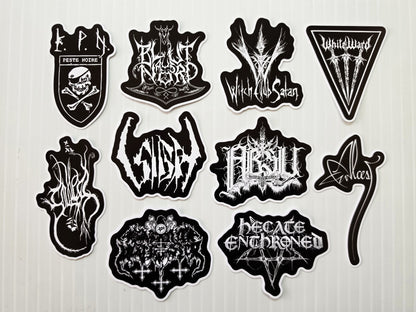 Black Metal Sticker Pack (10 Stickers) Set 10