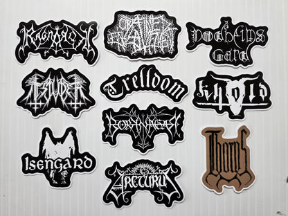 Black Metal Sticker Pack (10 Stickers) Set 6