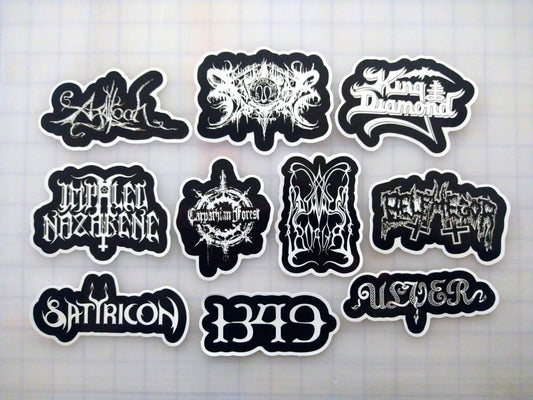 Black Metal Sticker Pack (10 Stickers) Set 2