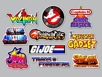 Classic Cartoons Sticker Pack (10 Stickers) SET 1