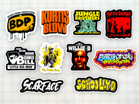 Classic Hip-Hop Sticker Pack (10 Stickers) Set 8