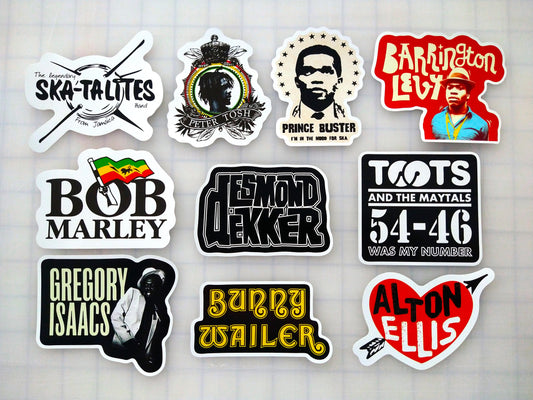 Classic Reggae & Ska Sticker Pack (10 Stickers) SET 1
