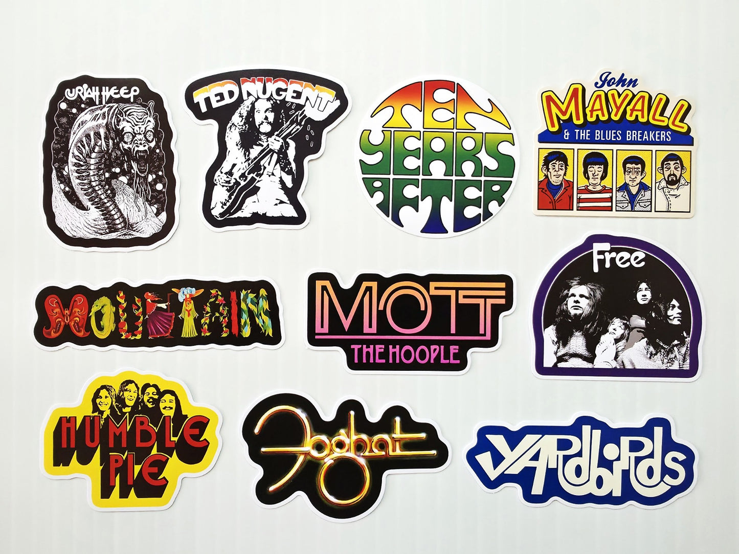 Classic Rock Sticker Pack (10 Stickers) Set 11
