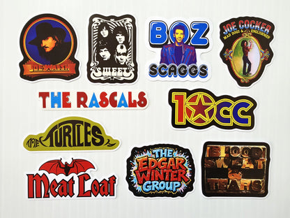 Classic Rock Sticker Pack (10 Stickers) Set 12