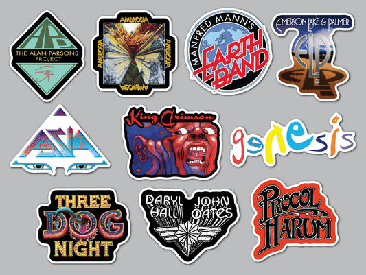 Classic Rock Sticker Pack (10 Stickers) Set 13