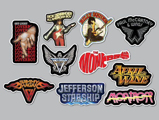 Classic Rock Sticker Pack (10 Stickers) Set 14