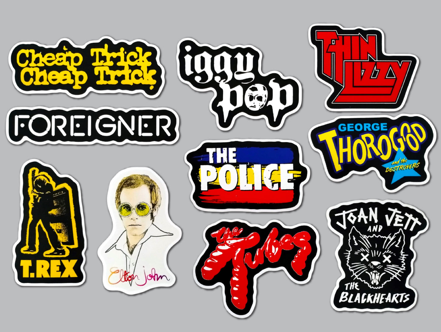 Classic Rock Sticker Pack (10 Stickers) Set 4