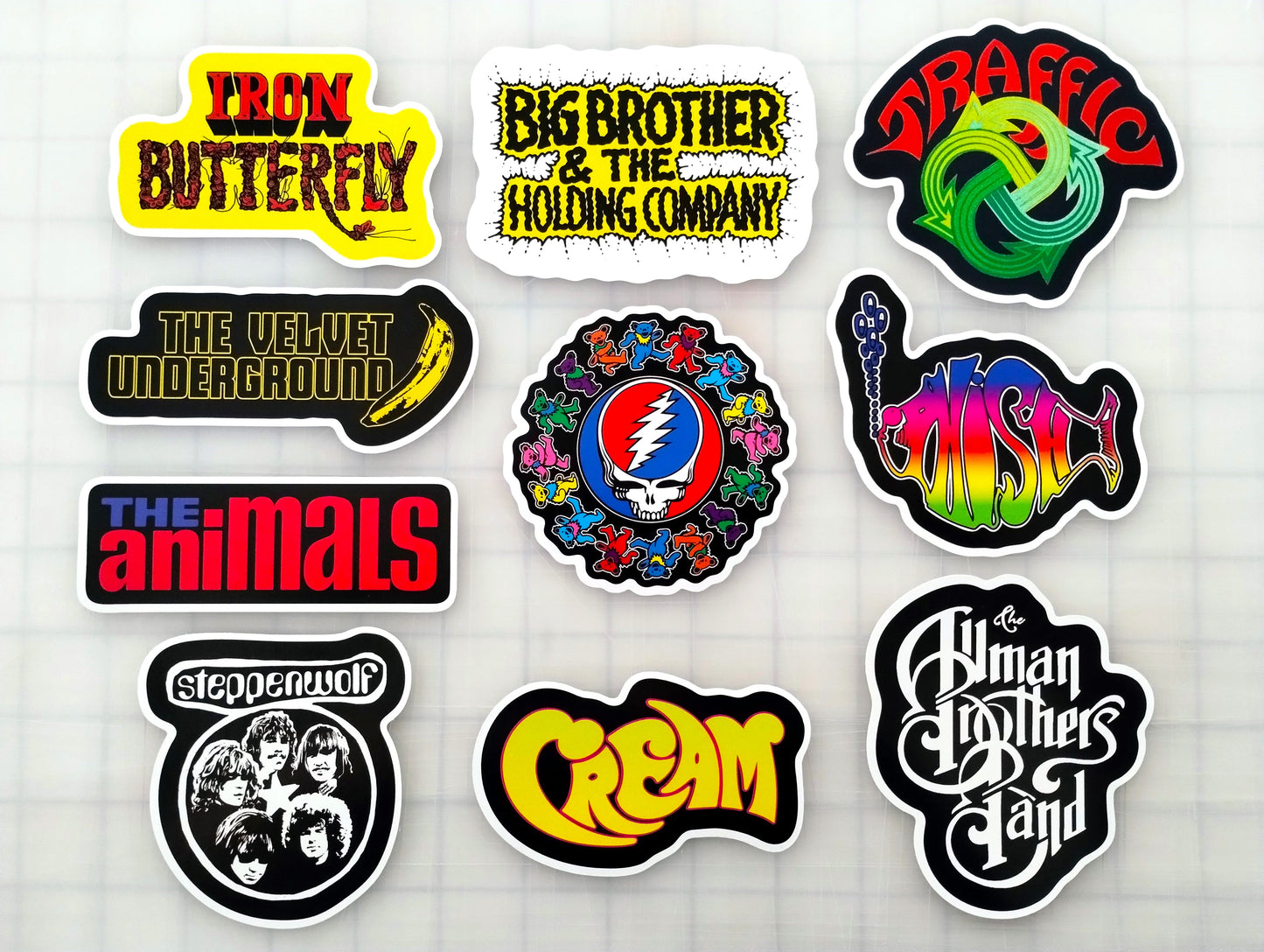 Classic Rock Sticker Pack (10 Stickers) Set 3