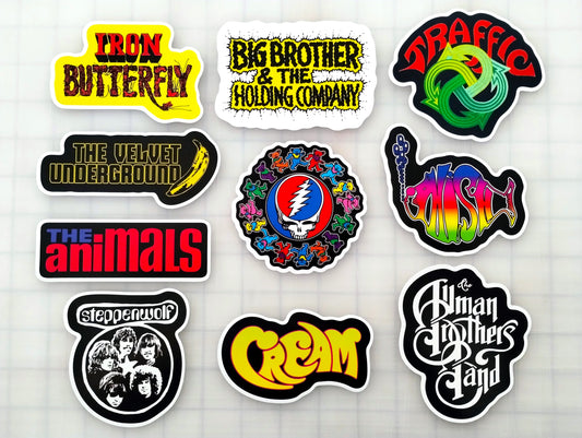 Classic Rock Sticker Pack (10 Stickers) Set 3