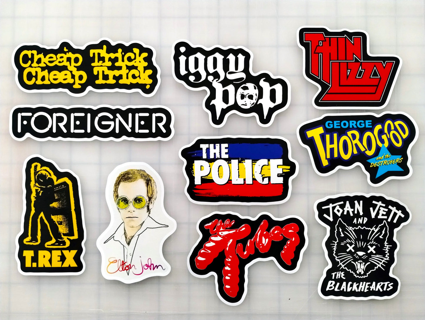 Classic Rock Sticker Pack (10 Stickers) Set 4