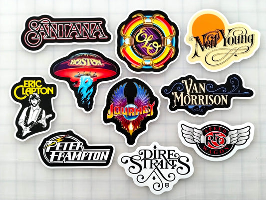 Classic Rock Sticker Pack (10 Stickers) Set 5