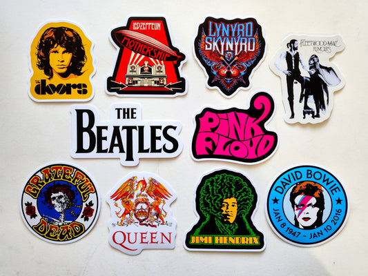 Classic Rock Sticker Pack (10 Stickers) Set 7