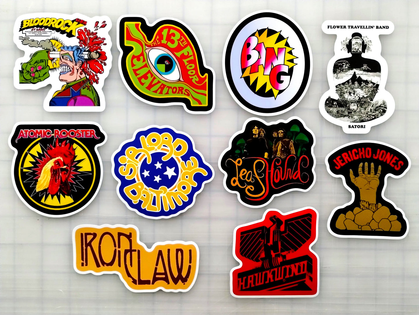 Classic Rock Sticker Pack (10 Stickers) Set 8