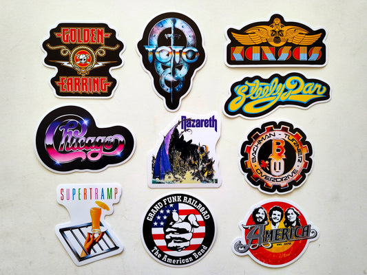 Classic Rock Sticker Pack (10 Stickers) Set 9